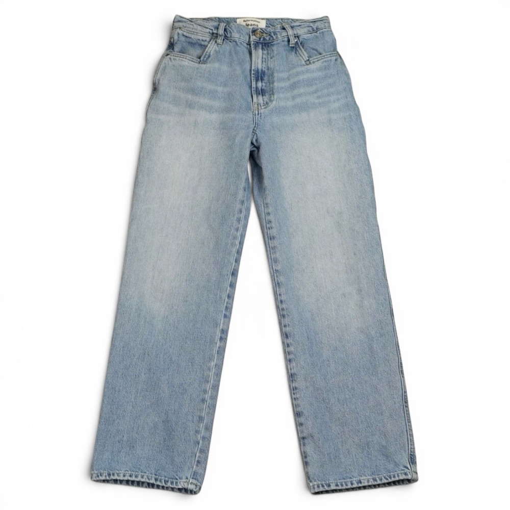 Reformation Zuma Cowboy Pocket High Rise Straight Jeans Light Wash Size 26